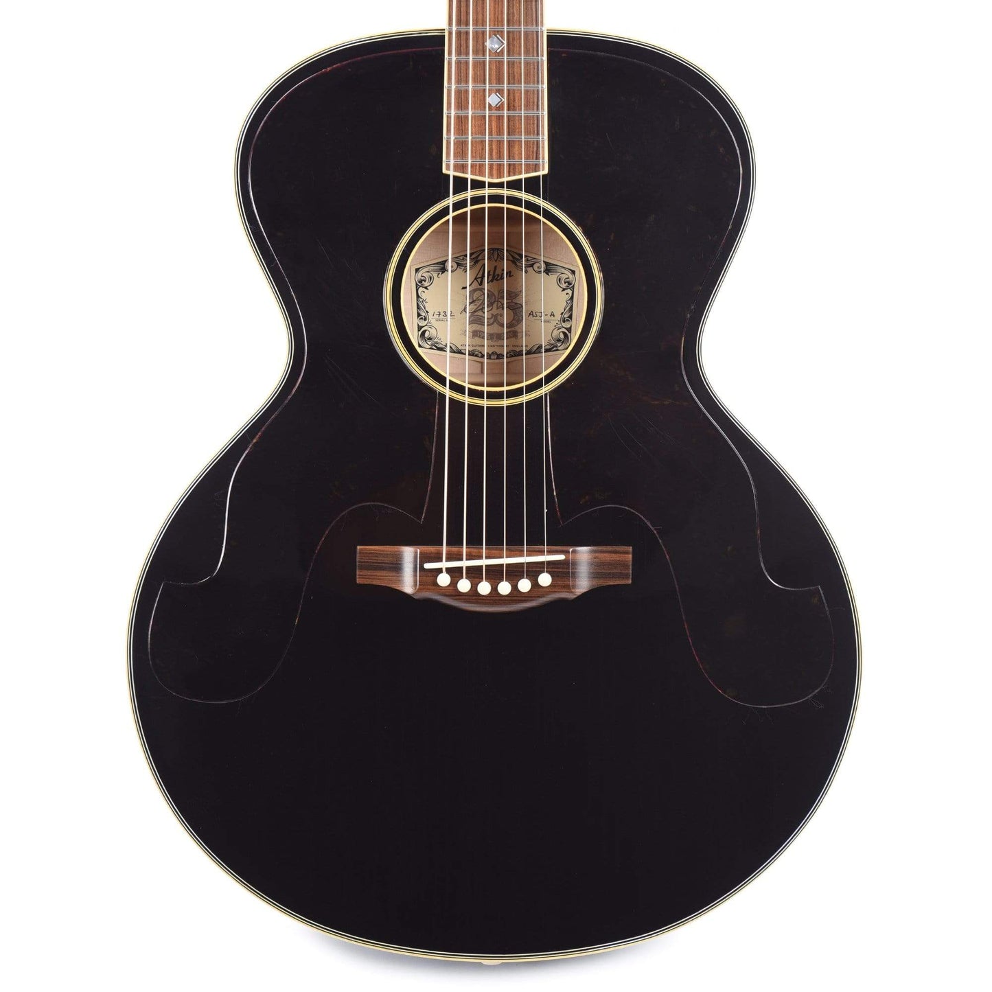 Atkin The ASJ Small Jumbo Aged Baked Sitka/Mahogany Black Acoustic Guitars / Jumbo