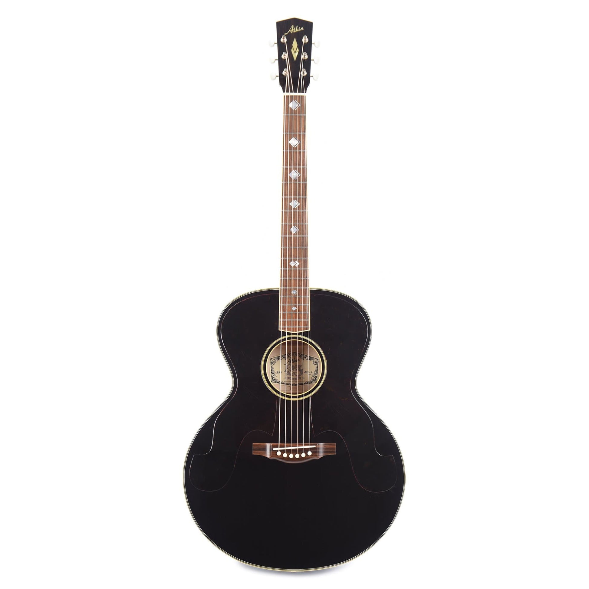 Atkin The ASJ Small Jumbo Aged Baked Sitka/Mahogany Black Acoustic Guitars / Jumbo
