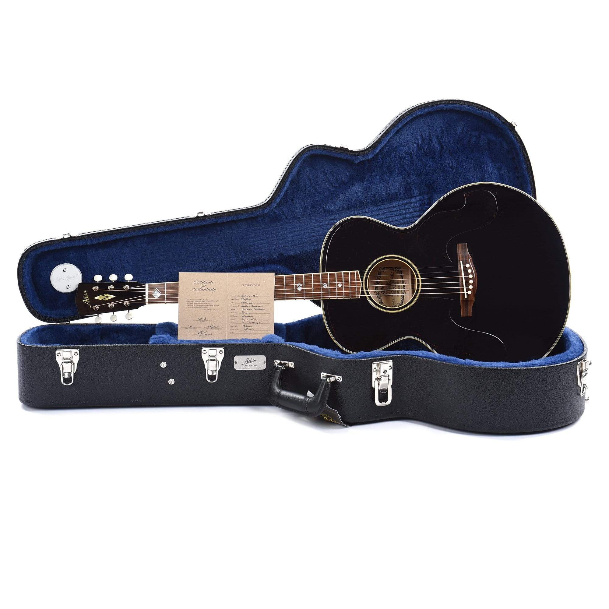 Atkin The ASJ Small Jumbo Aged Baked Sitka/Mahogany Black Acoustic Guitars / Jumbo