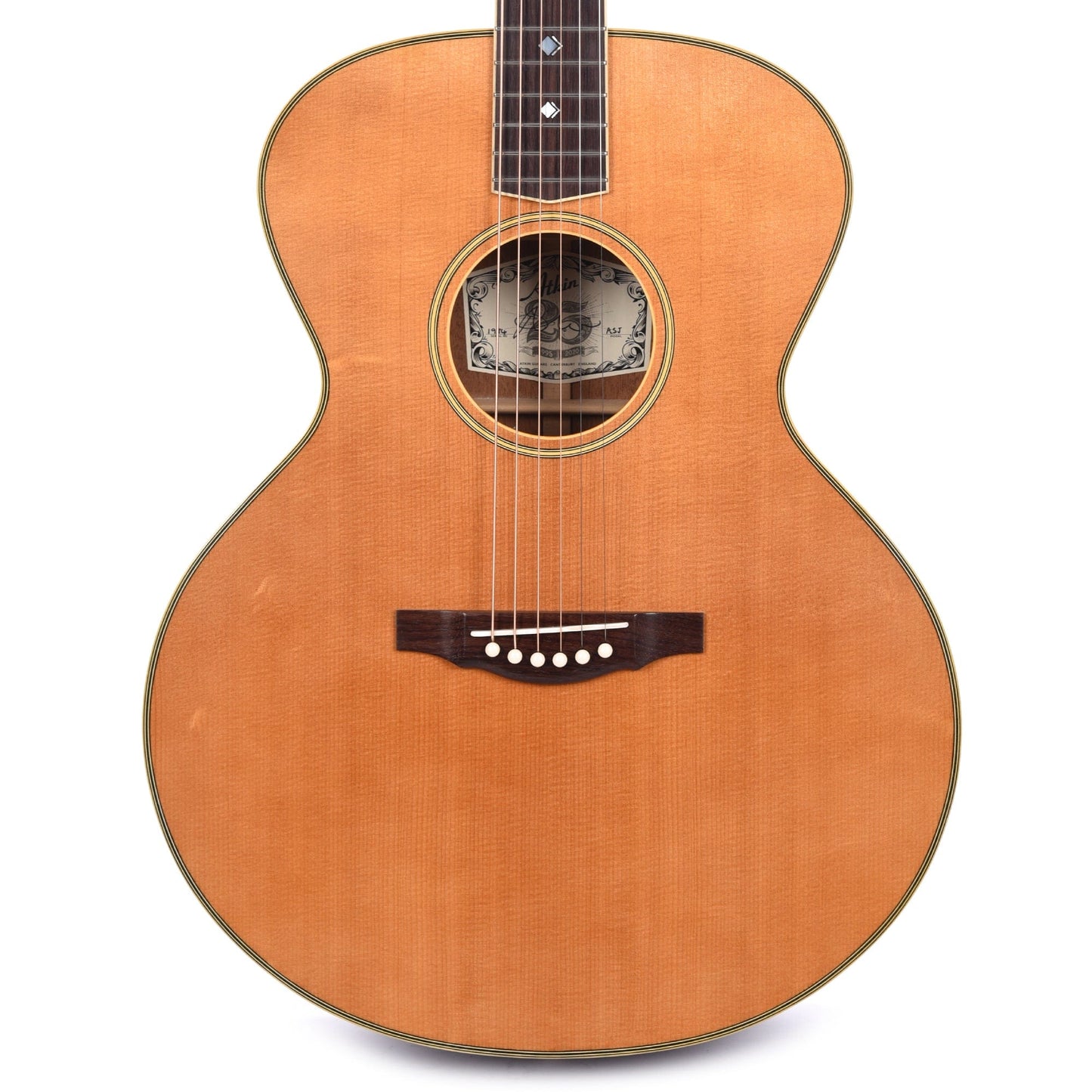 Atkin The ASJ Small Jumbo Aged Baked Sitka/Mahogany Natural w/Cherry Back & No Pickguard Acoustic Guitars / Jumbo