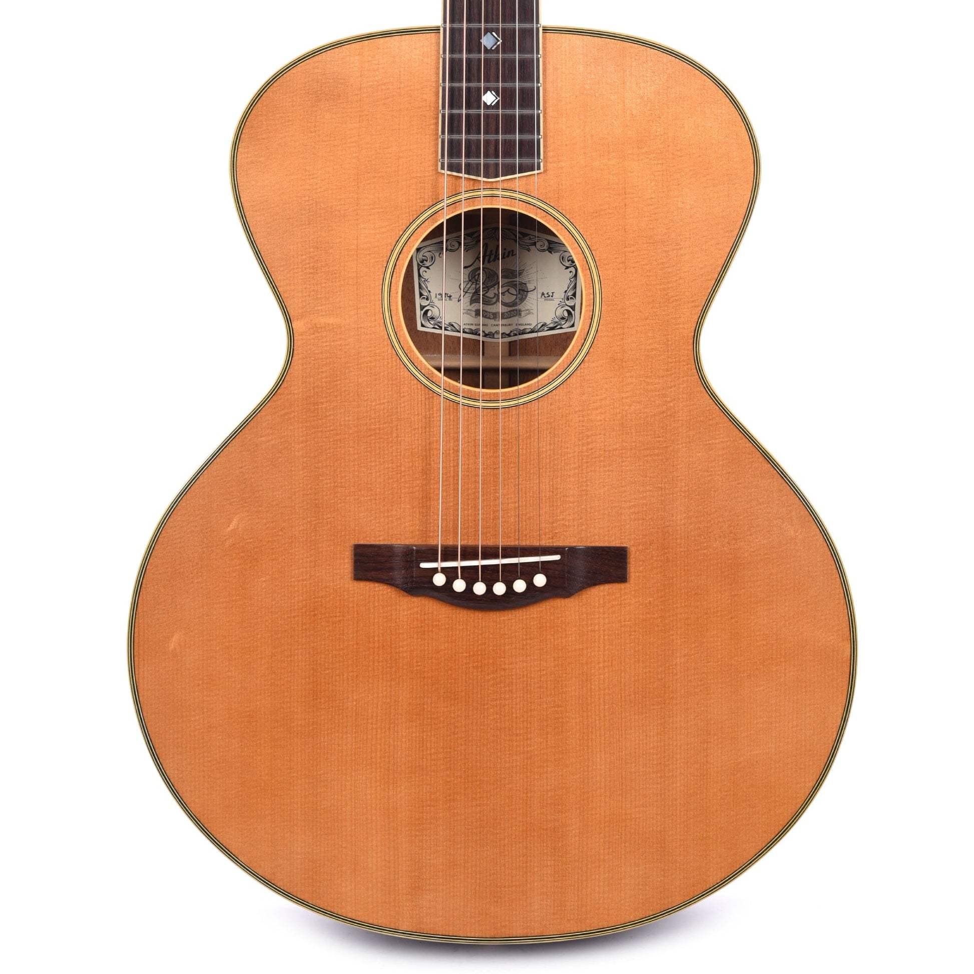 Atkin The ASJ Small Jumbo Aged Baked Sitka/Mahogany Natural w/Cherry Back & No Pickguard Acoustic Guitars / Jumbo