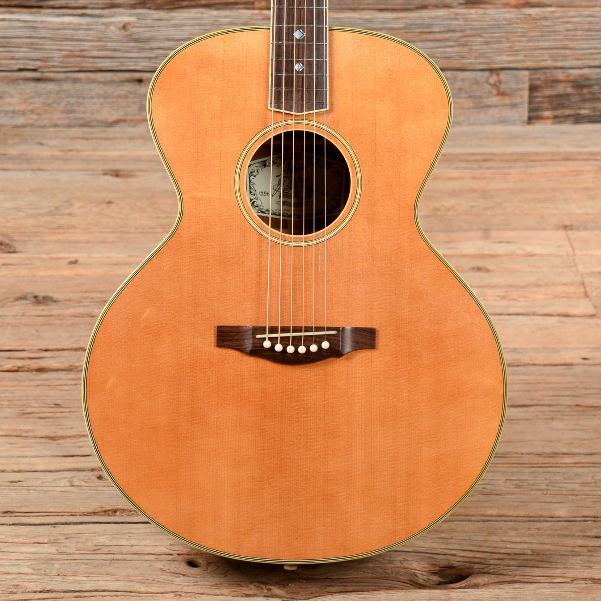 Atkin The ASJ Small Jumbo Aged Baked Sitka/Mahogany Natural w/Cherry Back & No Pickguard Acoustic Guitars / Jumbo