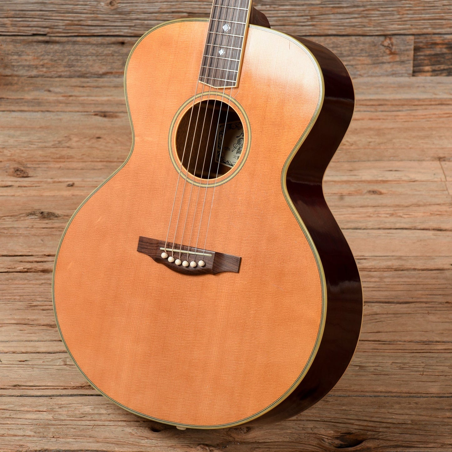 Atkin The ASJ Small Jumbo Aged Baked Sitka/Mahogany Natural w/Cherry Back & No Pickguard Acoustic Guitars / Jumbo