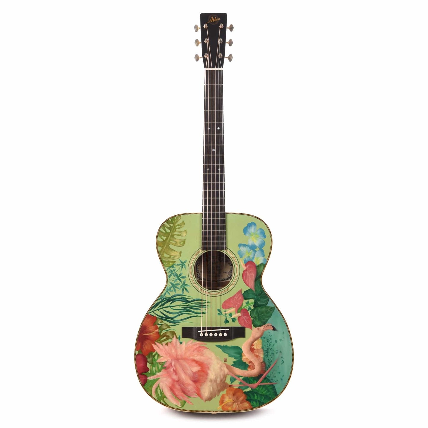 Atkin 00037 Flamingo Hand Painted by Ian Ward Acoustic Guitars / OM and Auditorium