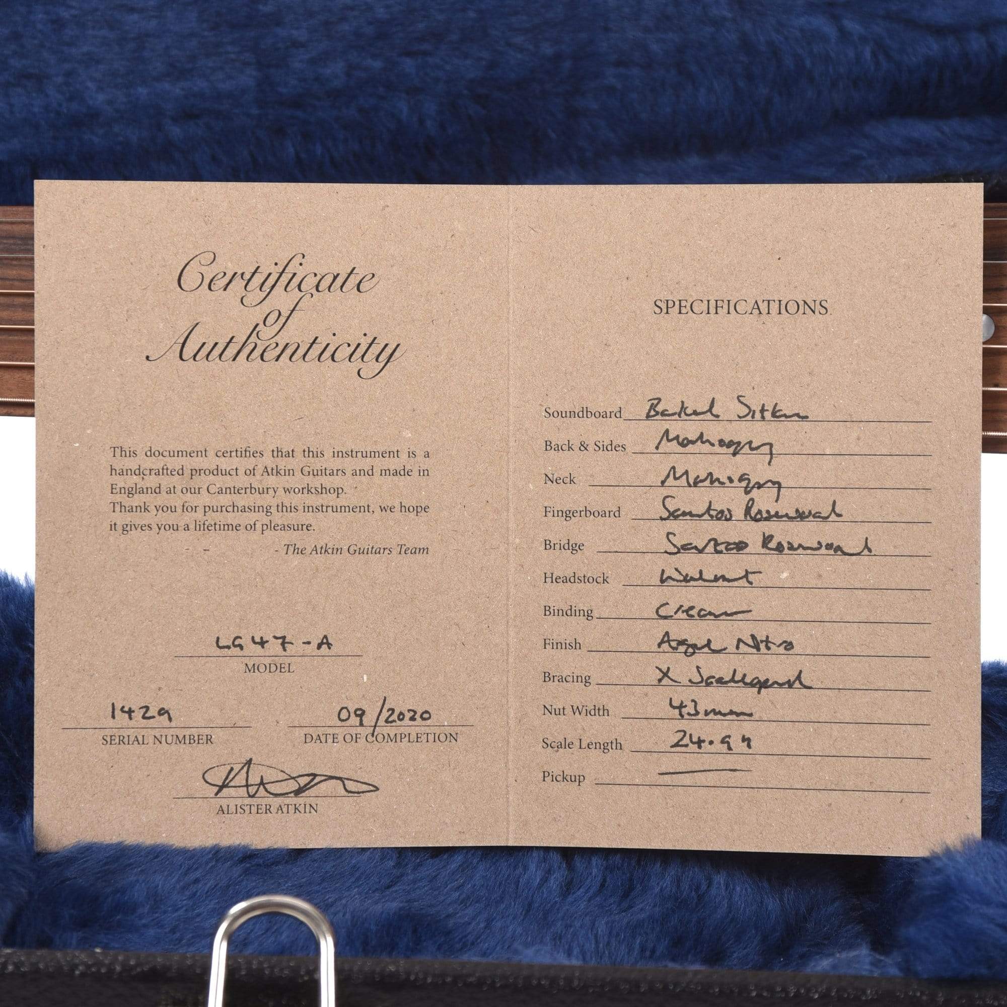 Atkin The Forty Seven Baked Sitka/Mahogany Aged Sunburst Acoustic Guitars / OM and Auditorium