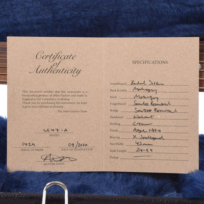 Atkin The Forty Seven Baked Sitka/Mahogany Aged Sunburst Acoustic Guitars / OM and Auditorium