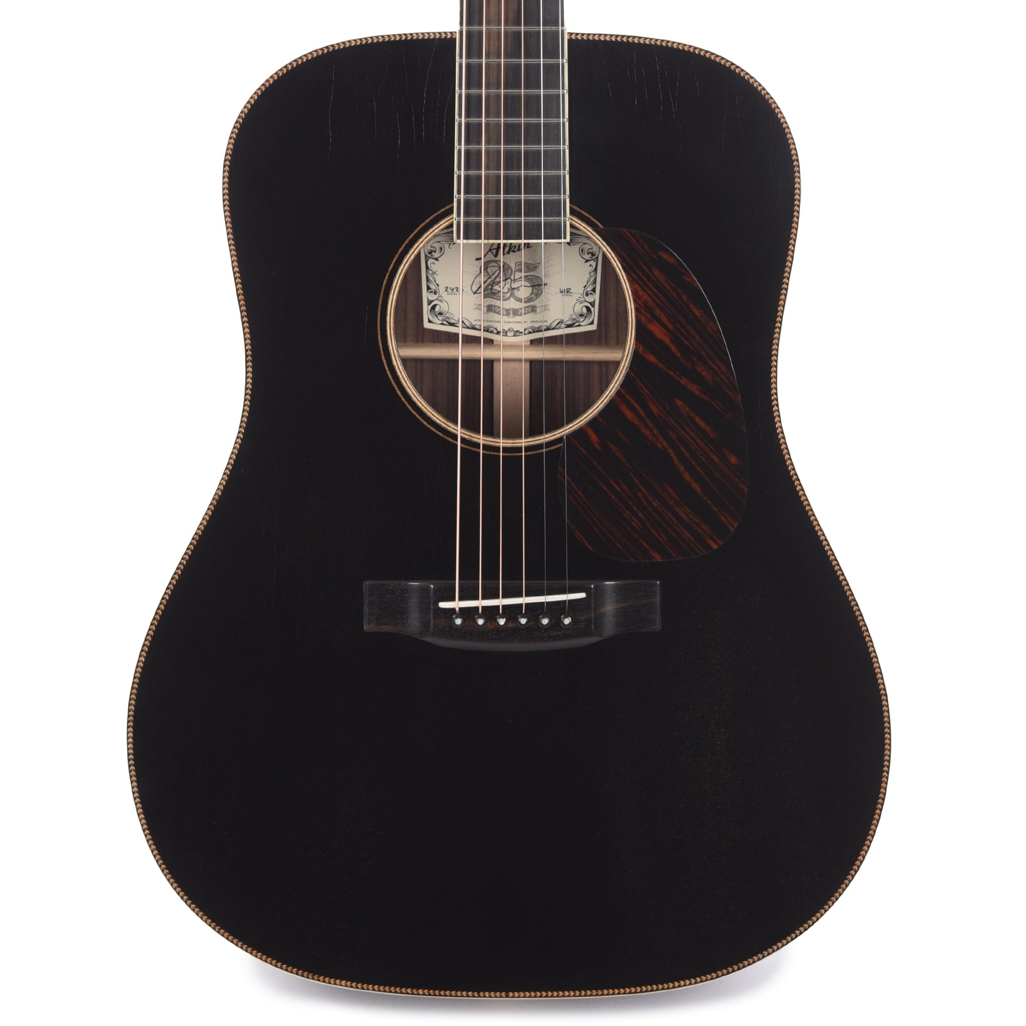 Atkin The White Rice Aged Baked Sitka/Rosewood Black Top Acoustic Guitars / OM and Auditorium