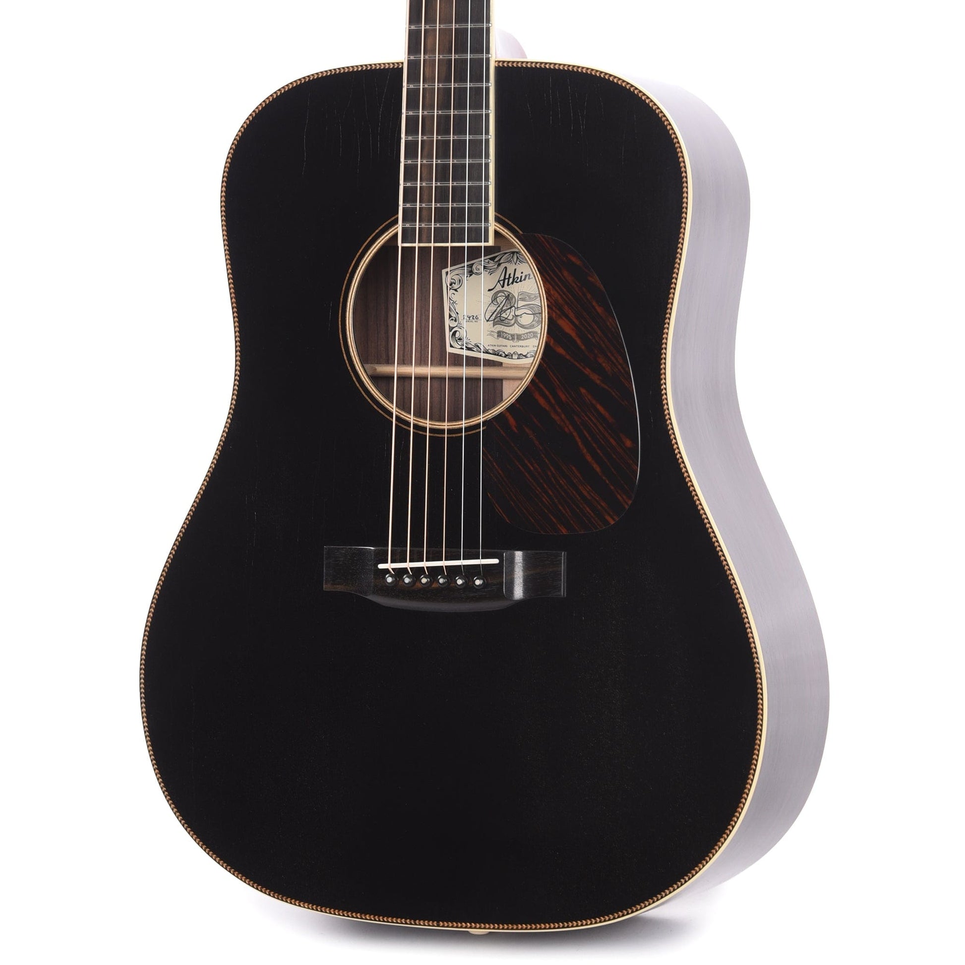 Atkin The White Rice Aged Baked Sitka/Rosewood Black Top Acoustic Guitars / OM and Auditorium