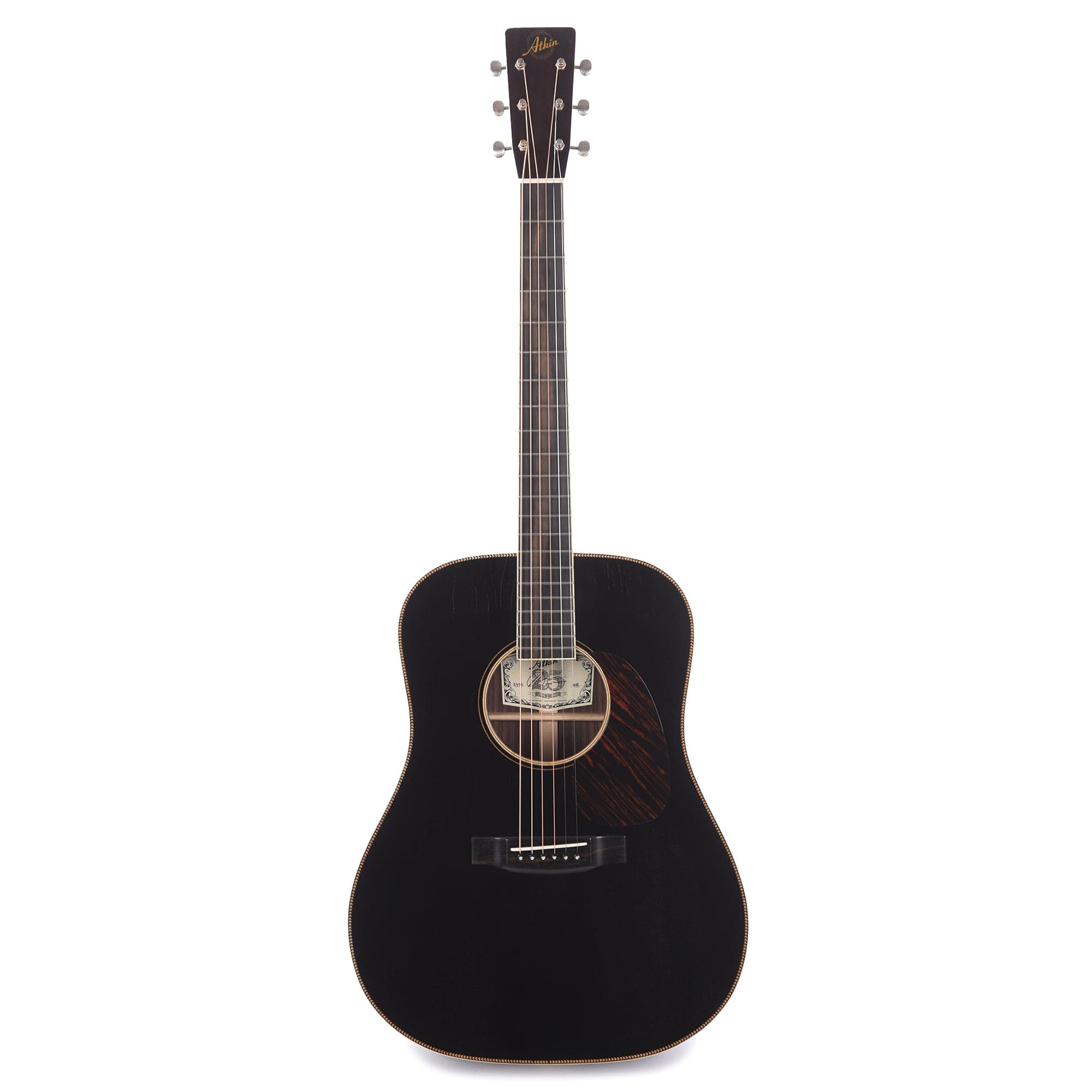 Atkin The White Rice Aged Baked Sitka/Rosewood Black Top Acoustic Guitars / OM and Auditorium