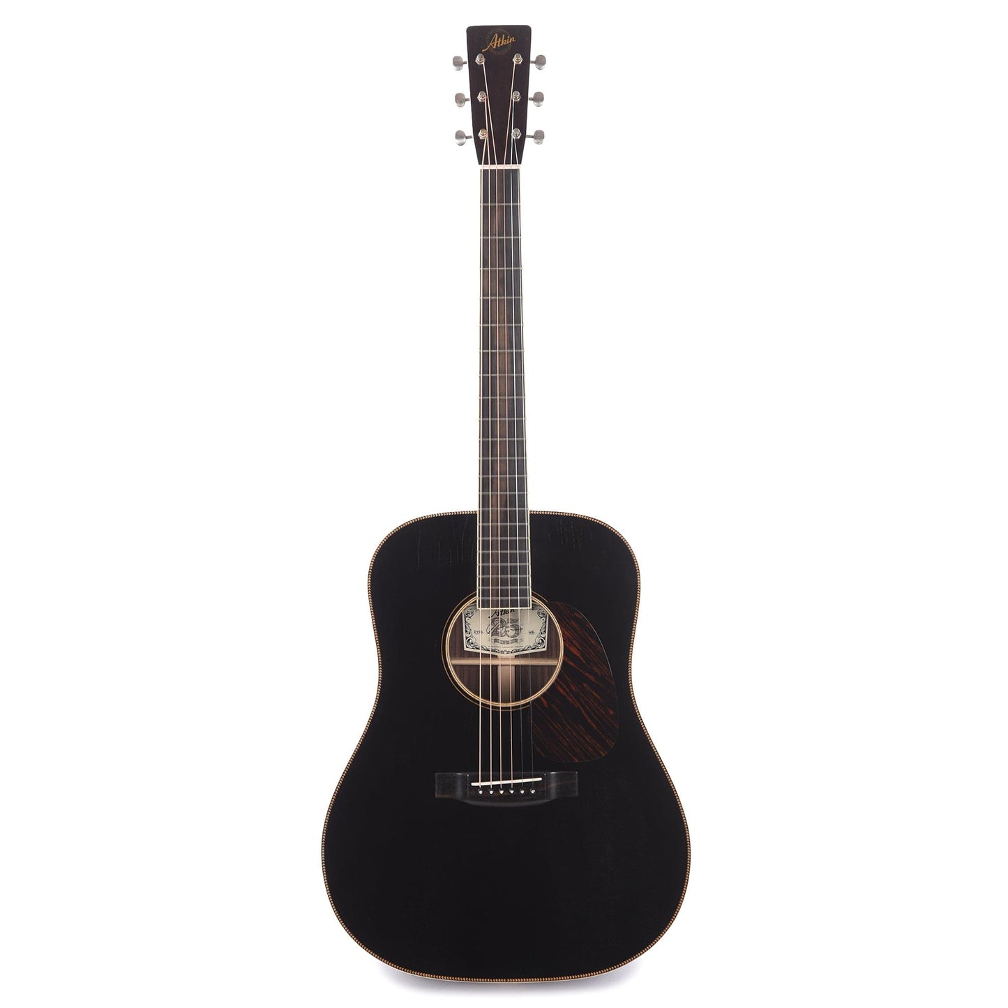 Atkin The White Rice Aged Baked Sitka/Rosewood Black Top Acoustic Guitars / OM and Auditorium