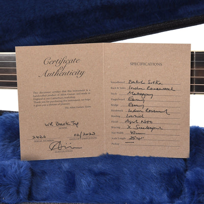 Atkin The White Rice Aged Baked Sitka/Rosewood Black Top Acoustic Guitars / OM and Auditorium