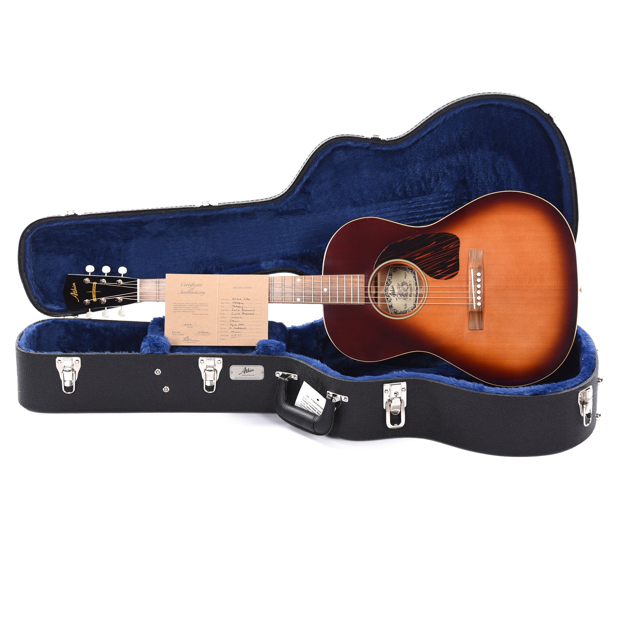 Atkin The Forty Seven Aged Baked Sitka/Mahogany Black Acoustic Guitars / Parlor