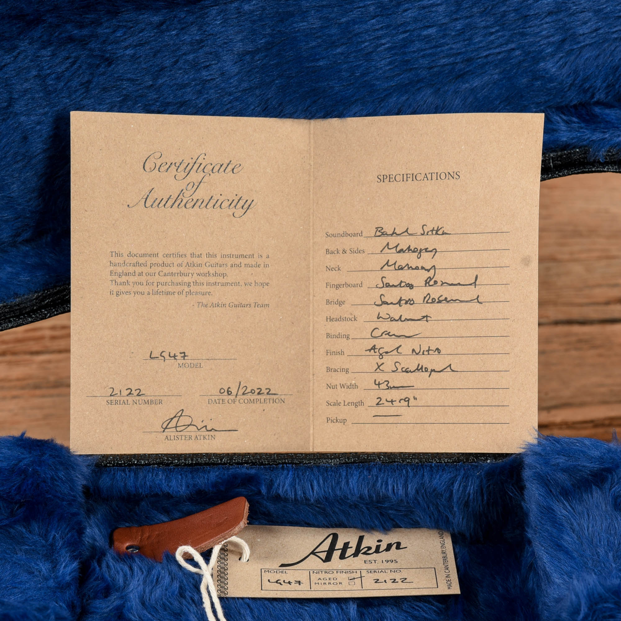 Atkin The Forty Seven Aged Baked Sitka/Mahogany Sunburst 2022