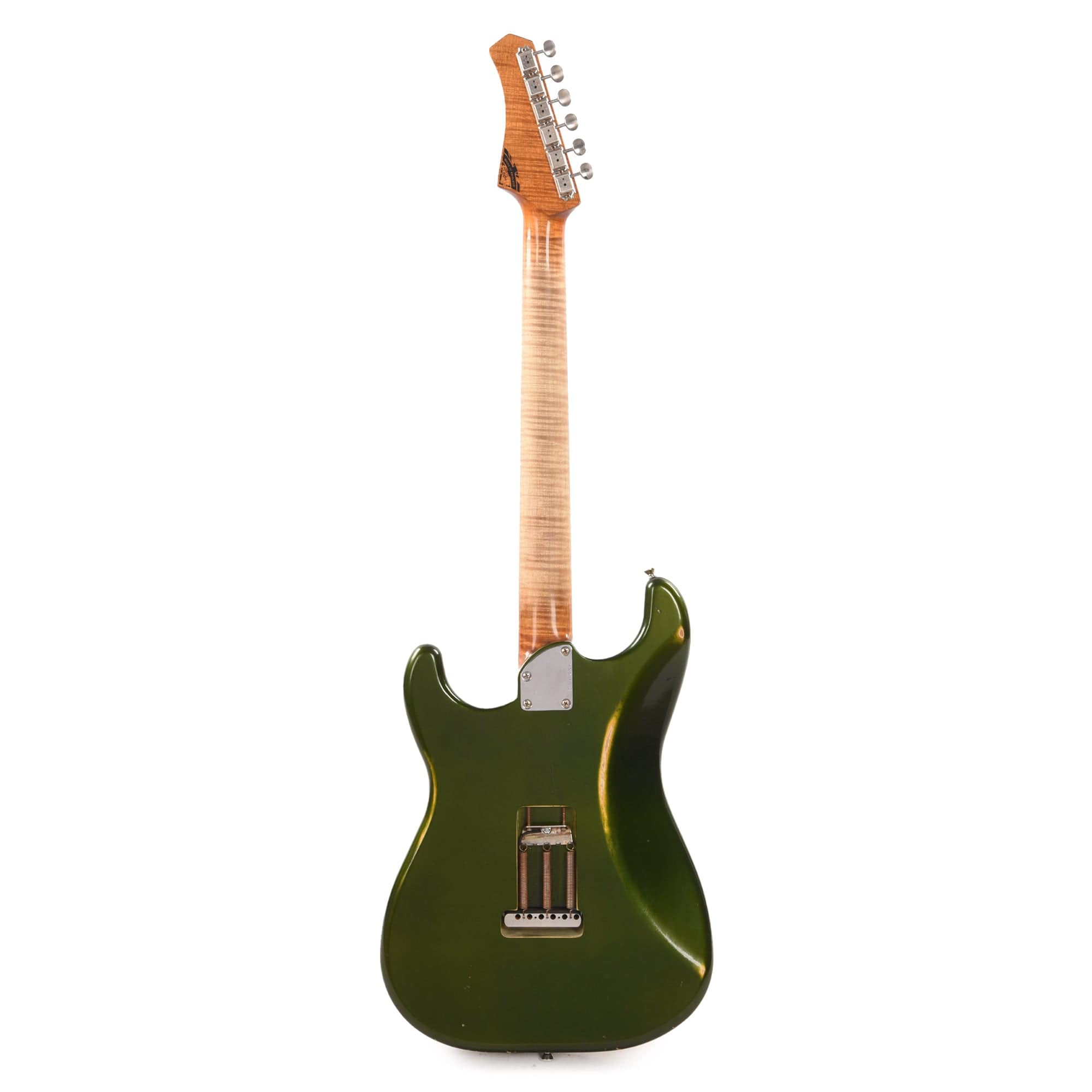 Atkin 63 S-Style Aged Candy Apple Green w/Gold Pickguard & Flame Maple Neck Electric Guitars / Solid Body