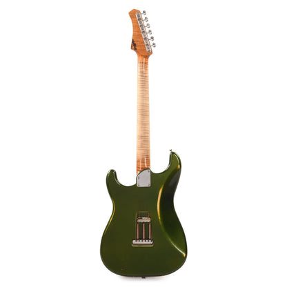 Atkin 63 S-Style Aged Candy Apple Green w/Gold Pickguard & Flame Maple Neck Electric Guitars / Solid Body
