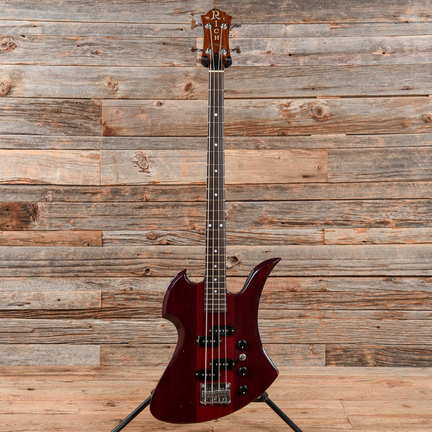 B.C. Rich NJ Series Mockingbird Bass Wine Red 1984 Bass Guitars / 4-String