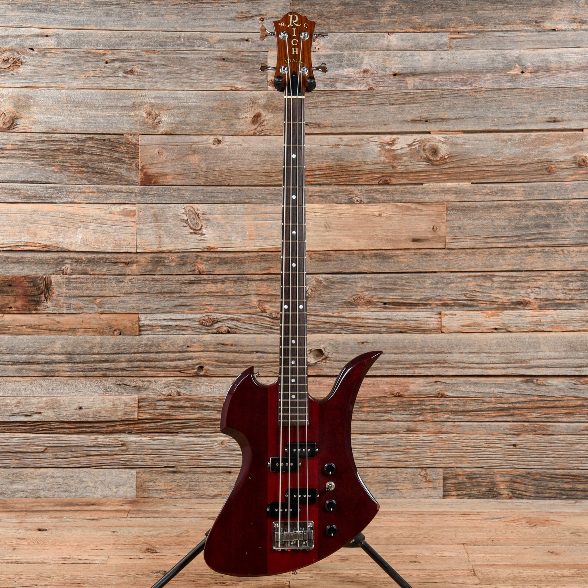B.C. Rich NJ Series Mockingbird Bass Wine Red 1984 Bass Guitars / 4-String