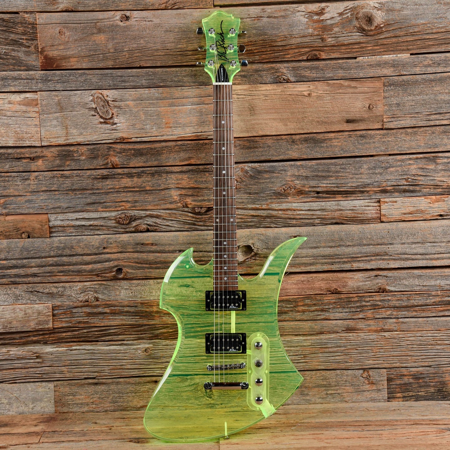 B.C. Rich Mockingbird Lucite Lucite Green Electric Guitars / Solid Body