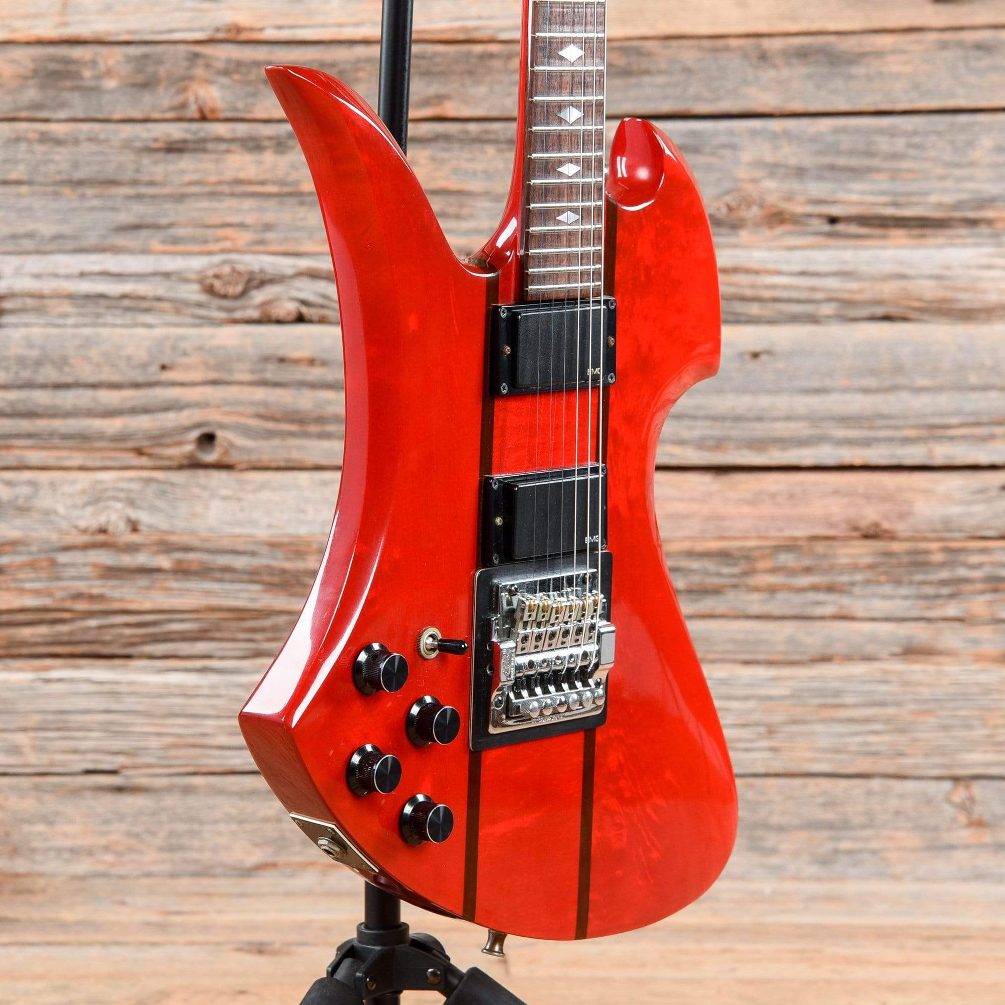 B.C. Rich Mockingbird Red 1983 LEFTY – Chicago Music Exchange