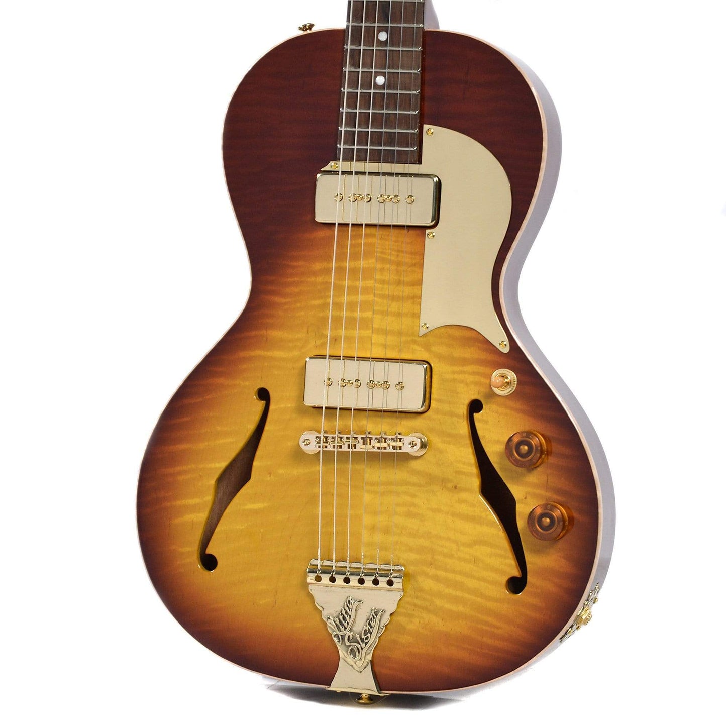 B&G Little Sister w/Non-Cutaway, P-90s, Brazilian Board, and Honduras Mahogany Neck Electric Guitars / Semi-Hollow