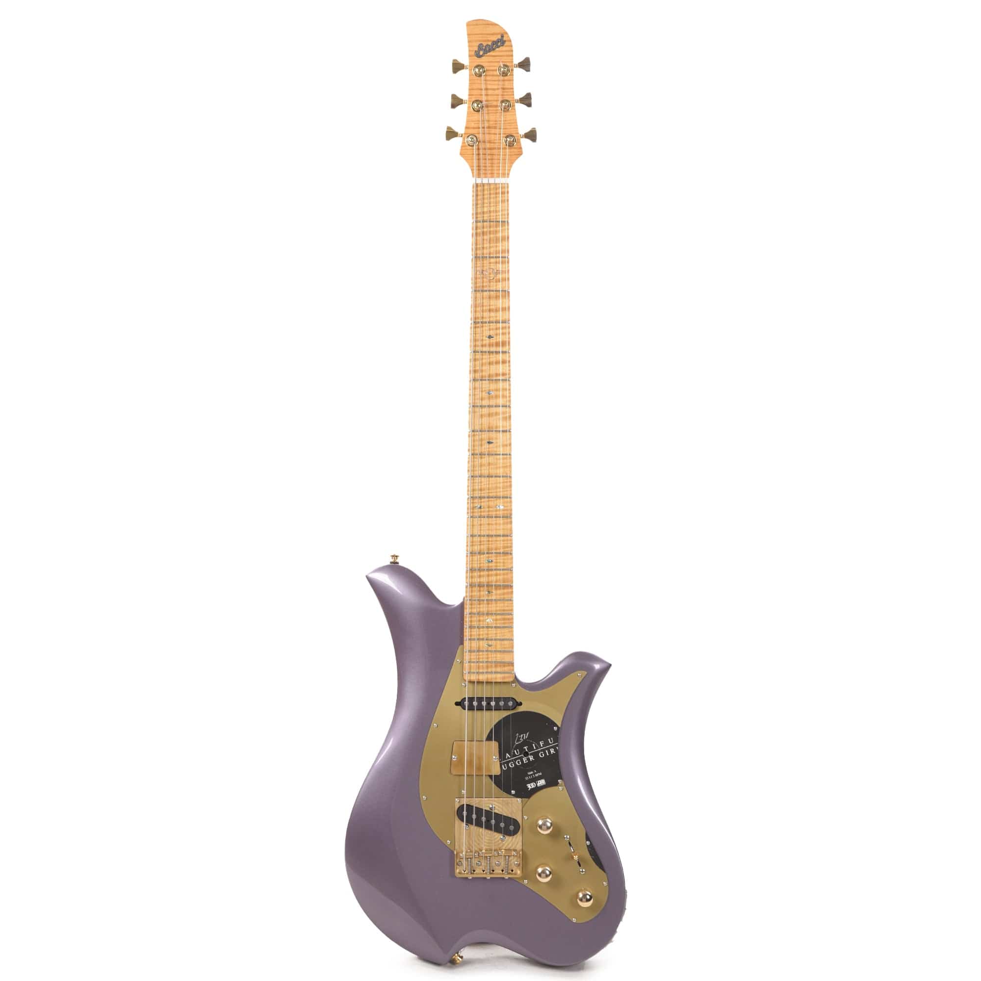 Bacci Leonardo Funk Machine Dual Output Baritone Lavender Flakes Electric Guitars / Baritone