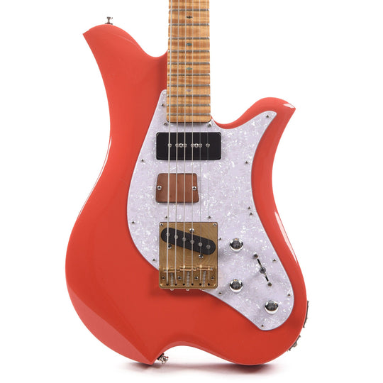 Bacci Leonardo Funk Machine Dual Output Baritone Sunset Red Electric Guitars / Baritone