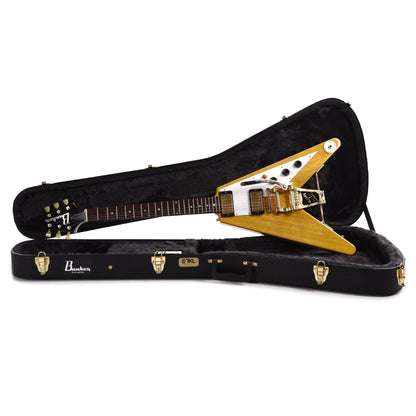 Banker Custom 58 Spec V Korina Natural Lightly Aged Brazilian Rosewood Fingerboard w/Bigsby & OX4 PAF Pickups Electric Guitars / Solid Body