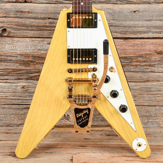 Banker Custom 58 Spec V Korina Natural Lightly Aged w/Bigsby & OX4 PAF Pickups Electric Guitars / Solid Body