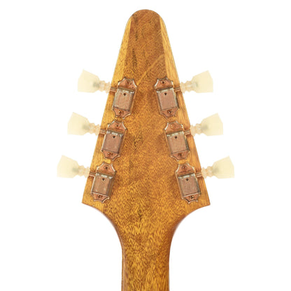 Banker Custom 58 Spec V Korina Natural Lightly Aged w/Brazilian Rosewood Fingerboard, OX4 Hot Duane Gold PAF Pickups, & 3-Ply White Pickguard Electric Guitars / Solid Body
