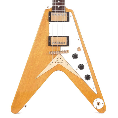 Banker Custom 58 Spec V Korina Natural Lightly Aged w/Brazilian Rosewood Fingerboard, OX4 Hot Duane Gold PAF Pickups, & 3-Ply White Pickguard Electric Guitars / Solid Body