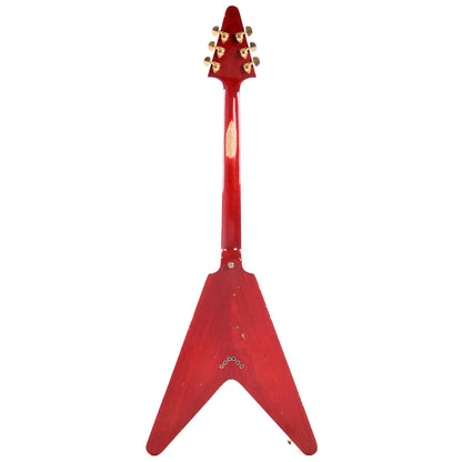 Banker Custom BKV Korina Cherry Red Heavy Aged w/OX4 Gold Hot Duane PAF Pickups Electric Guitars / Solid Body