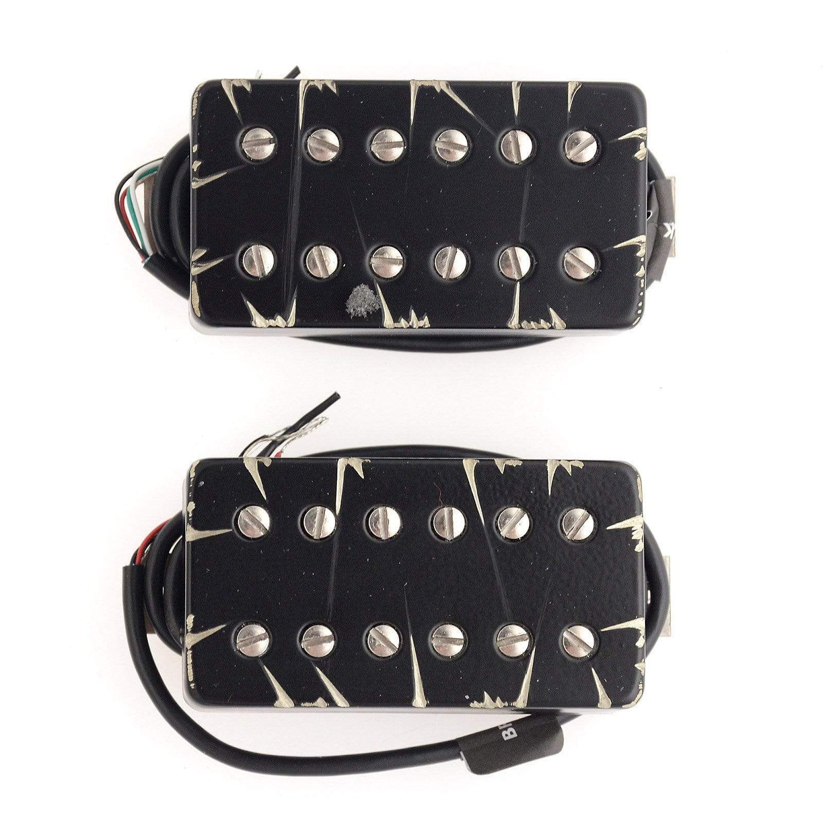 Bare Knuckle HB Juggernaut Set 50mm 4-Conductor Black Battleworn Parts / Guitar Pickups