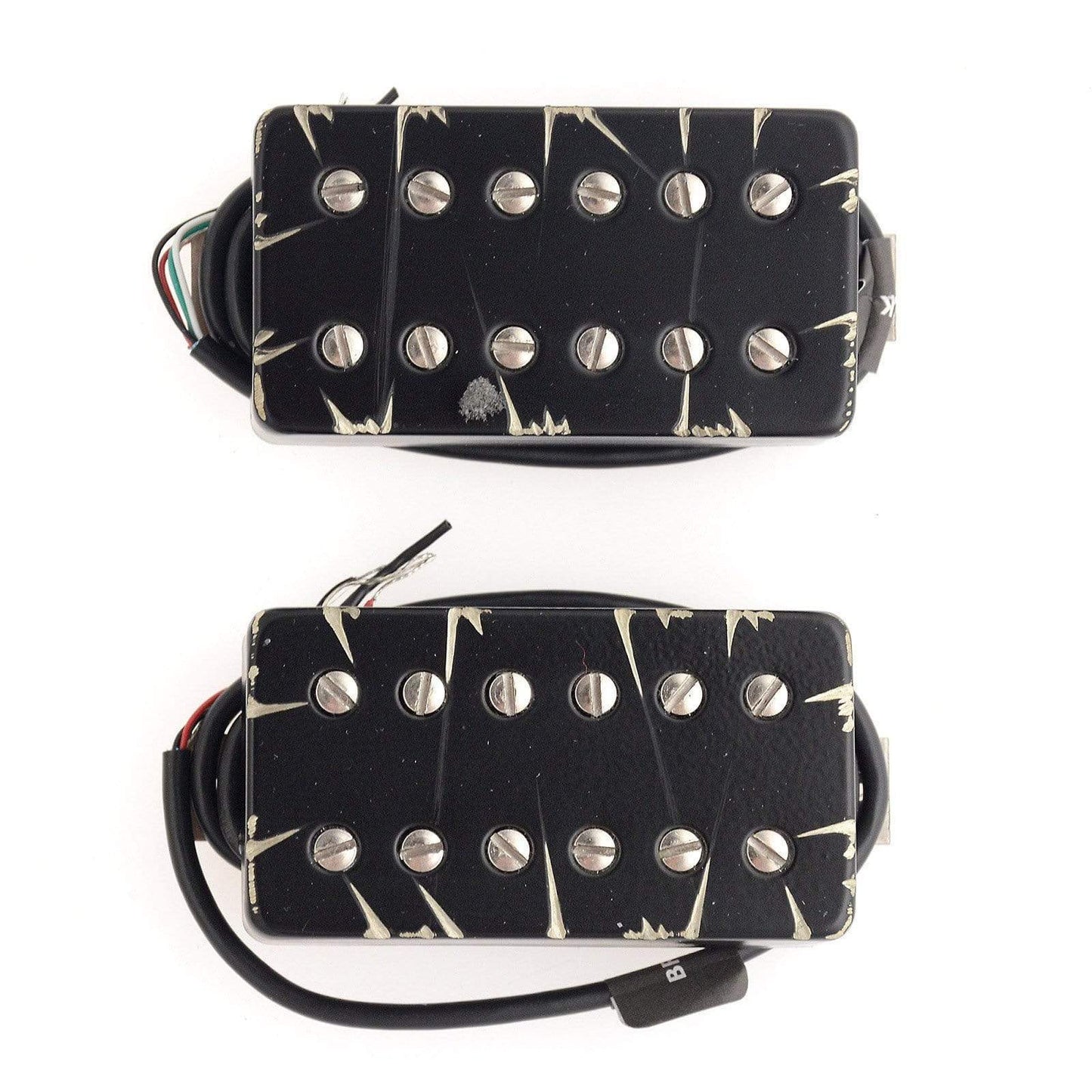 Bare Knuckle HB Juggernaut Set 50mm 4-Conductor Black Battleworn Parts / Guitar Pickups