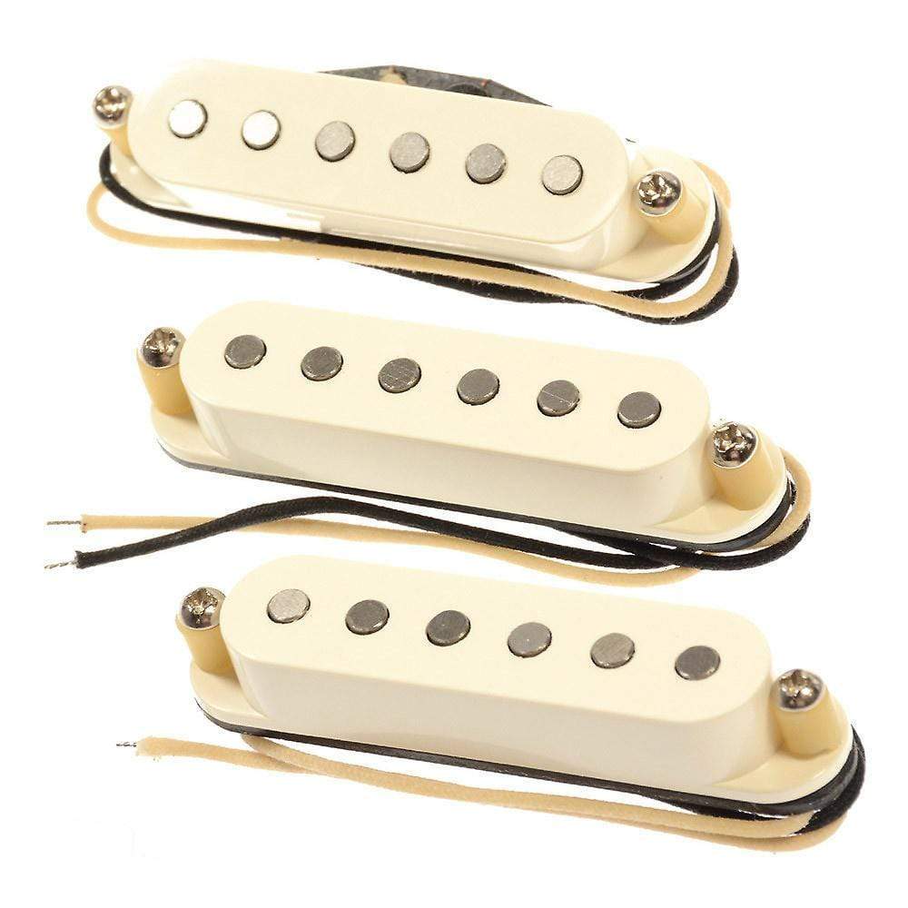 Bare Knuckle PAT Pend '63 Veneer Board Strat Single Coil Pickup Set Flat RW/RP Parchment Parts / Guitar Pickups