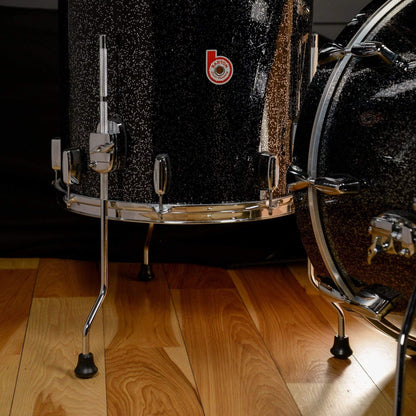 Barton Drum Co. 13/16/22/5x14 4pc. North American Maple Drum Kit Black Sparkle