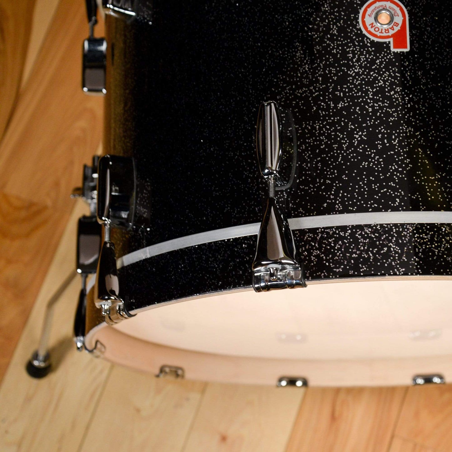 Barton Drum Co. 13/16/22/5x14 4pc. North American Maple Drum Kit Black Sparkle