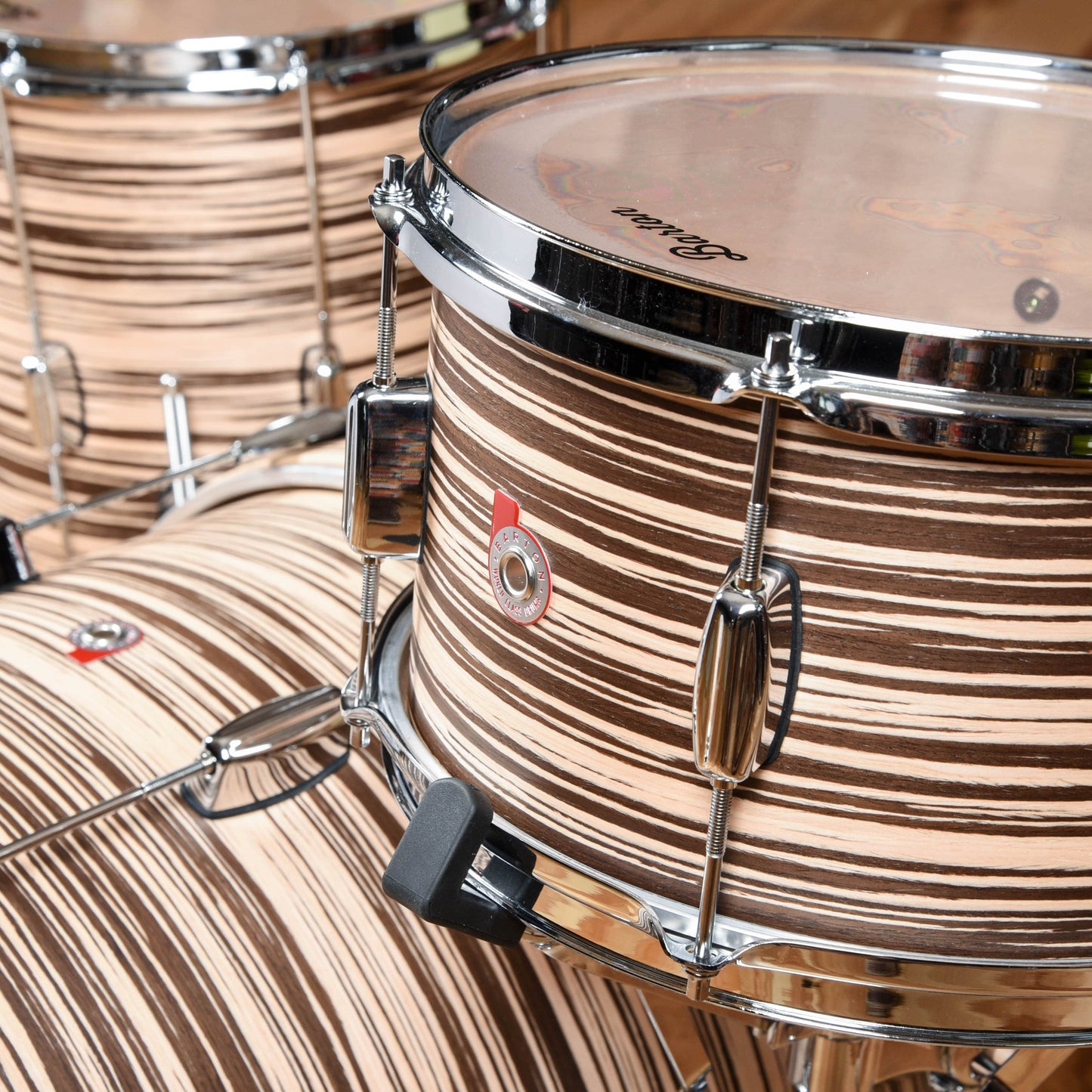 Barton Drum Co. 12/14/20 3pc. Essential Beech Drum Kit Zebrano Drums and Percussion / Acoustic Drums / Full Acoustic Kits