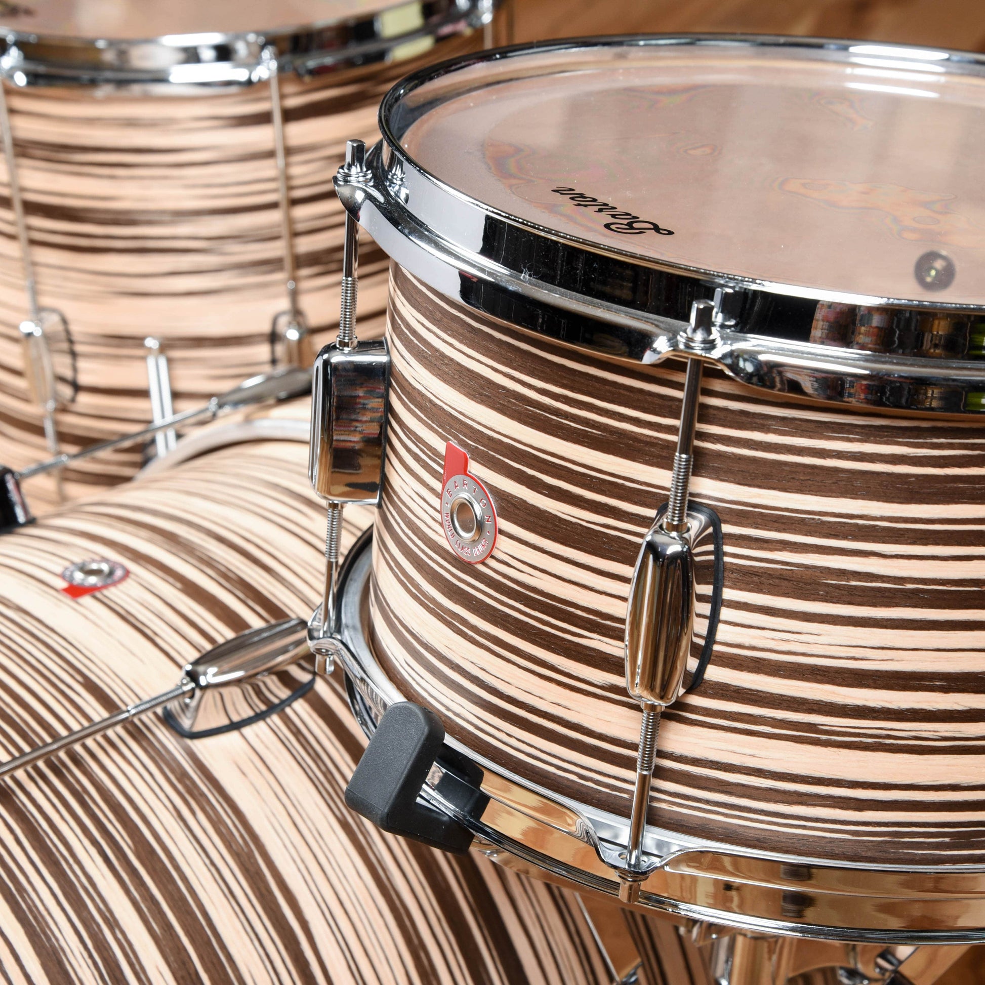 Barton Drum Co. 12/14/20 3pc. Essential Beech Drum Kit Zebrano Drums and Percussion / Acoustic Drums / Full Acoustic Kits