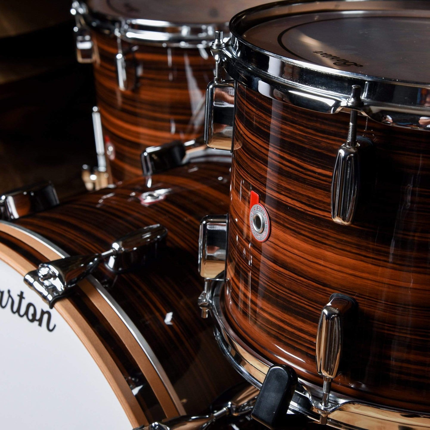 Barton Drum Co. 13/16/22 3pc. Beech Drum Kit Tigerwood Drums and Percussion / Acoustic Drums / Full Acoustic Kits
