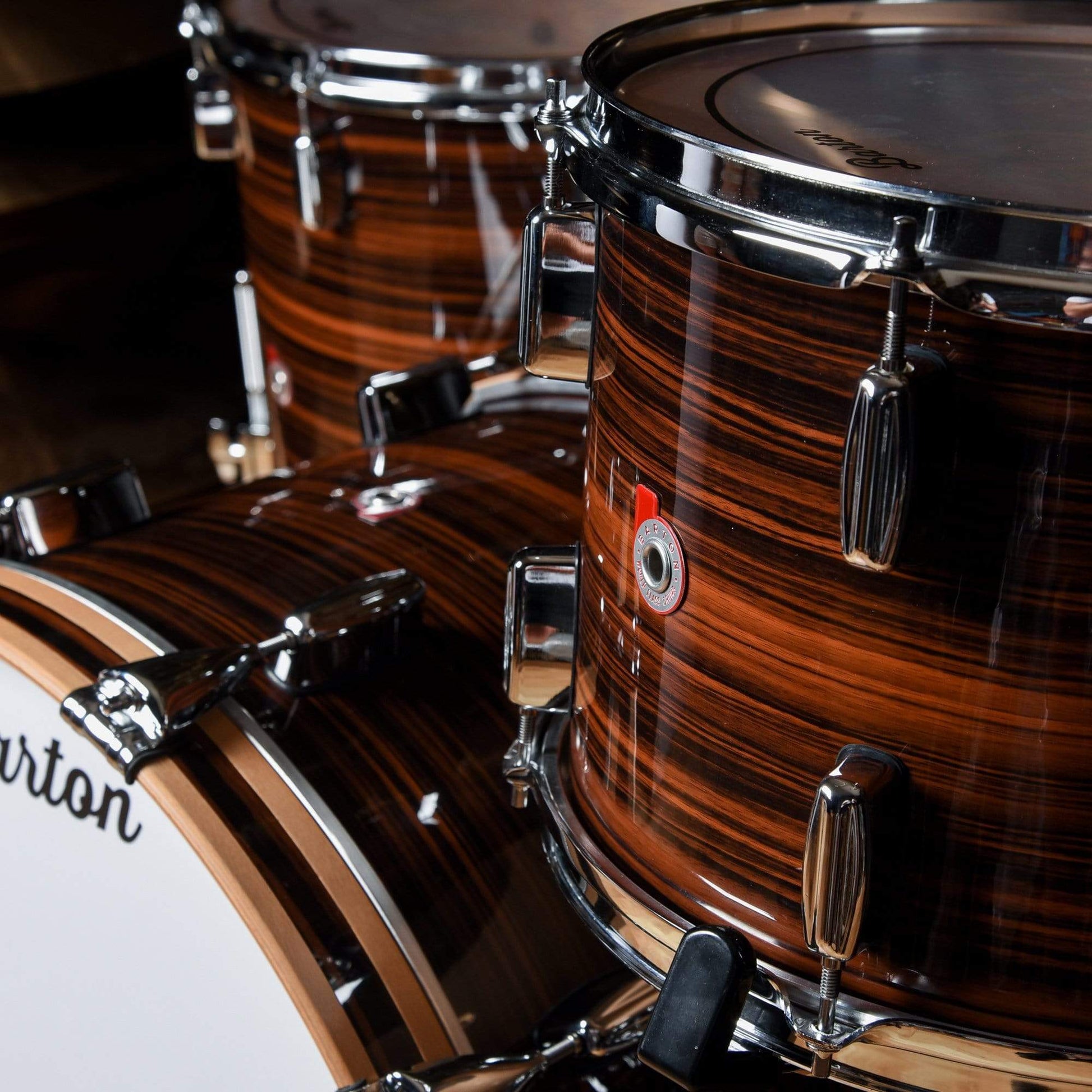 Barton Drum Co. 13/16/22 3pc. Beech Drum Kit Tigerwood Drums and Percussion / Acoustic Drums / Full Acoustic Kits