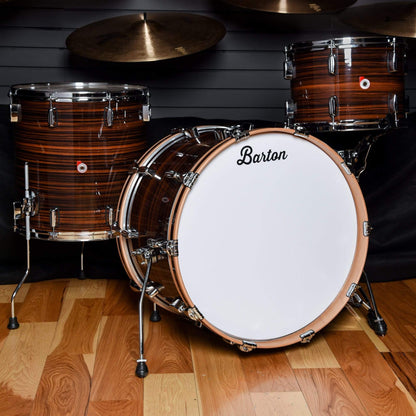 Barton Drum Co. 13/16/22 3pc. Beech Drum Kit Tigerwood Drums and Percussion / Acoustic Drums / Full Acoustic Kits