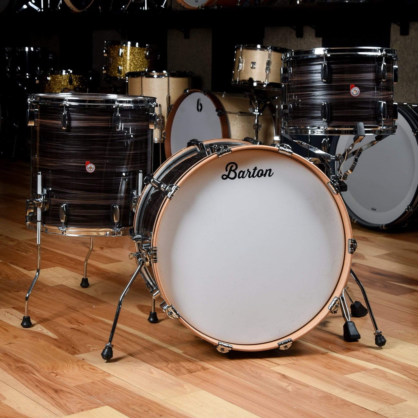 Barton Drum Co. 13/16/22 3pc. Beech Drum Kit Zebrawood Drums and Percussion / Acoustic Drums / Full Acoustic Kits