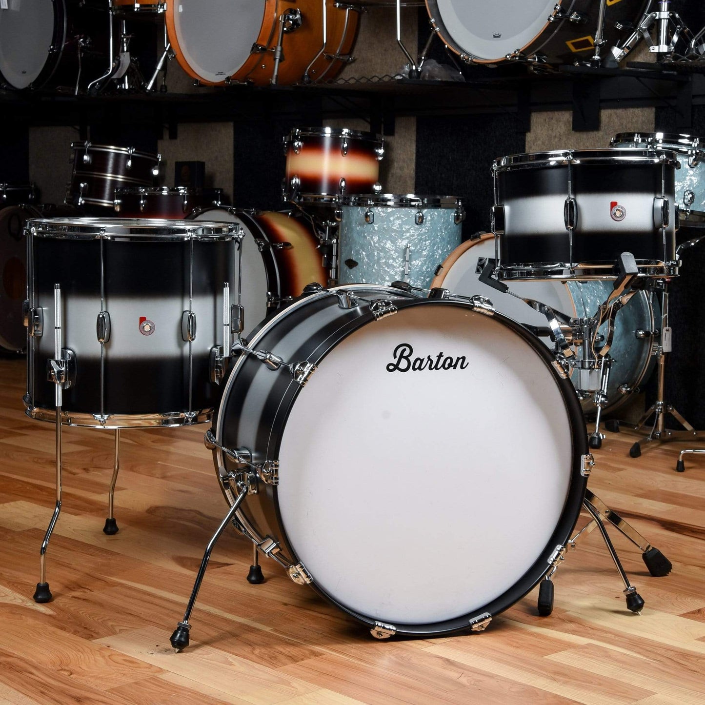 Barton Drum Co. 13/16/22 3pc. Essential Maple Drum Kit Gray/Black Duco Drums and Percussion / Acoustic Drums / Full Acoustic Kits