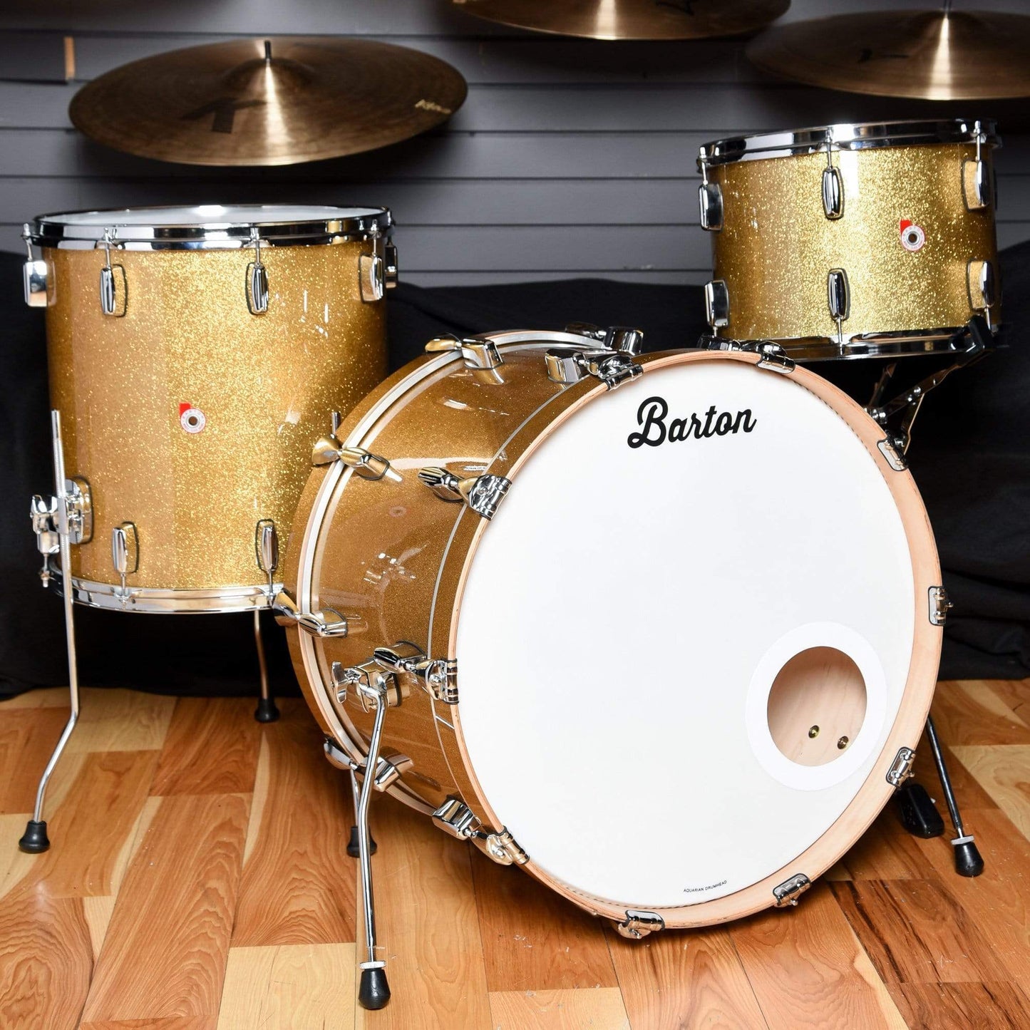 Barton Drum Co. 13/16/22 3pc. Maple Drum Kit Ginger Sparkle Drums and Percussion / Acoustic Drums / Full Acoustic Kits