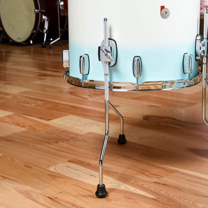 Barton Drum Co. 13/16/22 3pc. Standard Beech Drum Kit White/Blue Duco Drums and Percussion / Acoustic Drums / Full Acoustic Kits