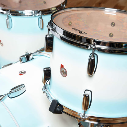 Barton Drum Co. 13/16/22 3pc. Standard Beech Drum Kit White/Blue Duco Drums and Percussion / Acoustic Drums / Full Acoustic Kits
