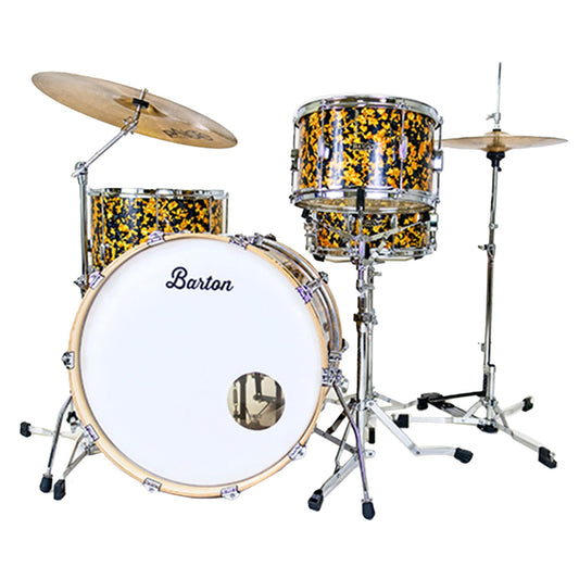 Barton Studio Custom Birch 12/14/20 3pc. Drum Kit Black & Gold Pearl Drums and Percussion / Acoustic Drums / Full Acoustic Kits