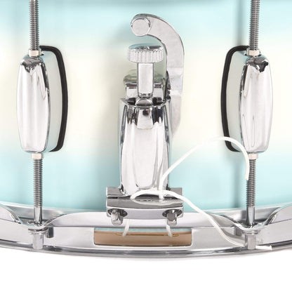 Barton Drum Co. 6x14 Beech Snare Drum White/Blue Duco Drums and Percussion / Acoustic Drums / Snare