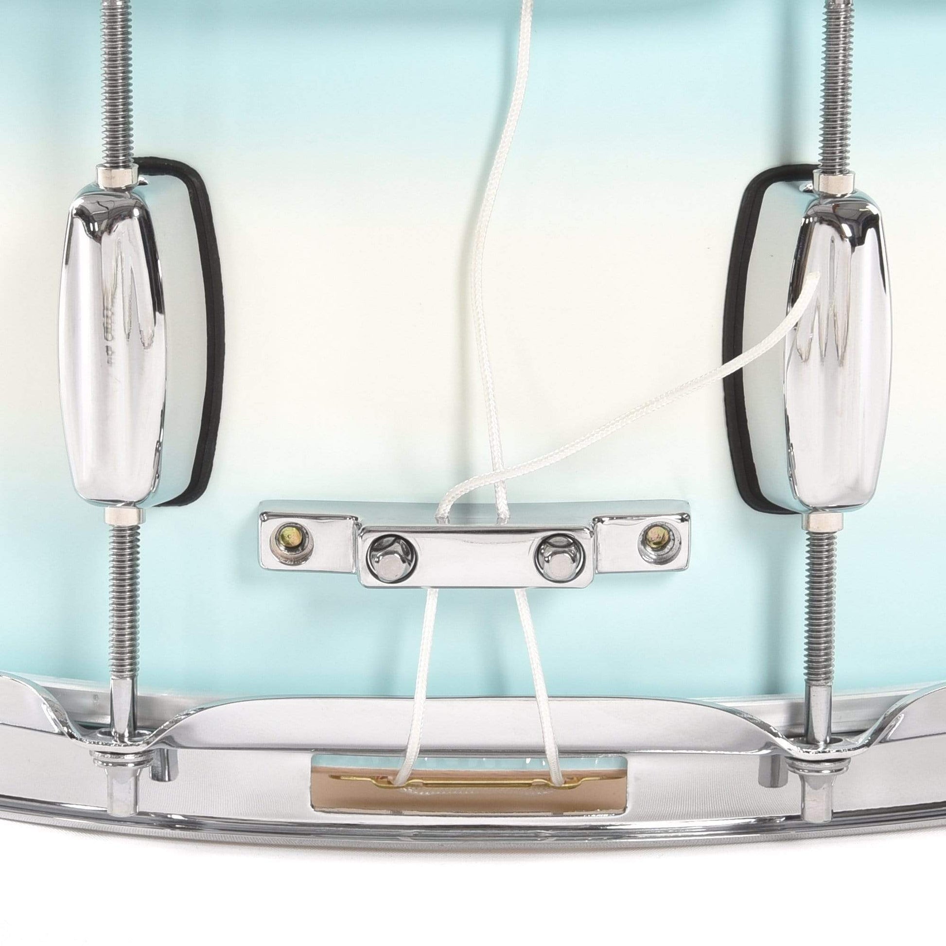 Barton Drum Co. 6x14 Beech Snare Drum White/Blue Duco Drums and Percussion / Acoustic Drums / Snare