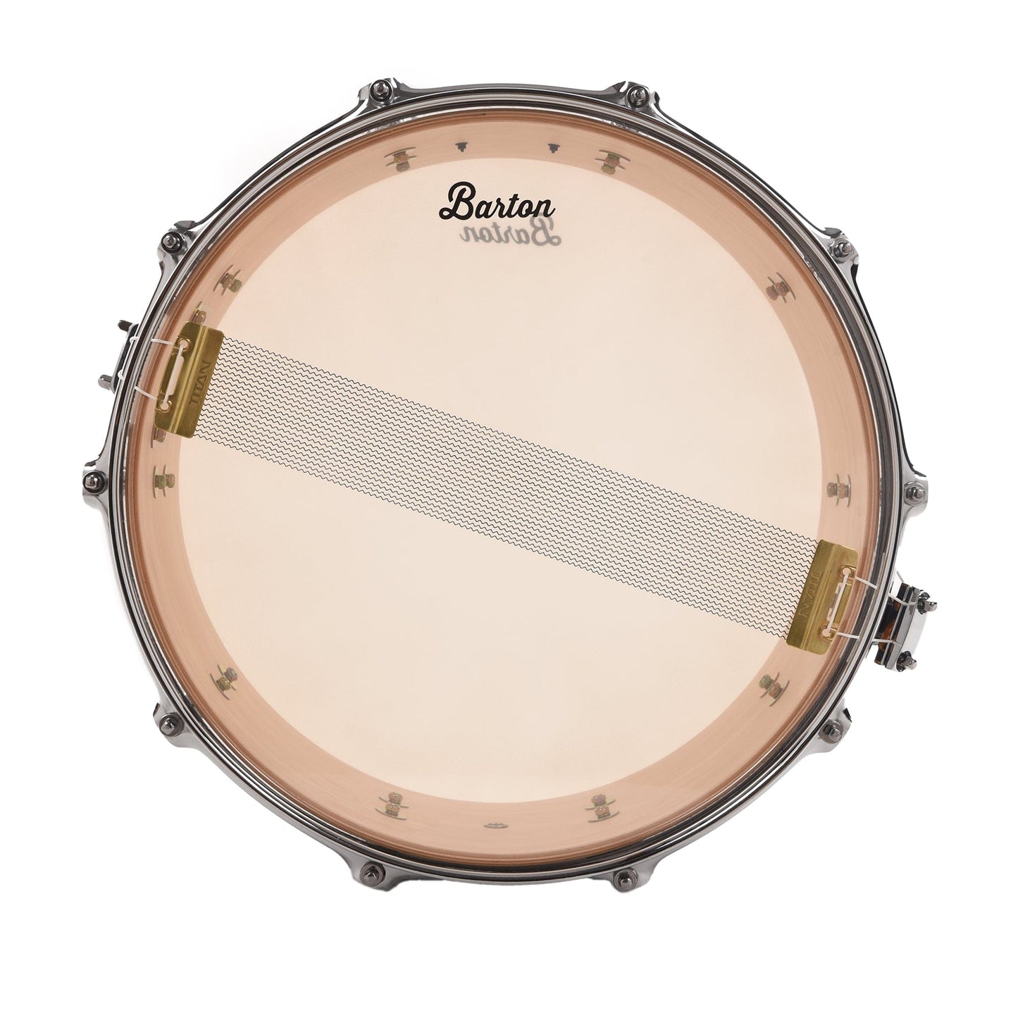 Barton Studio Custom Maple 6.5x14 Snare Drum Black & Gold Pearl Drums and Percussion / Acoustic Drums / Snare